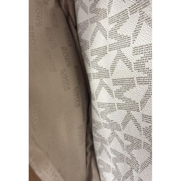 Michael Kors "Jamie" MK Signature Monogram Canvas Saddle Bag Crossbody Purse - Picture 8 of 8